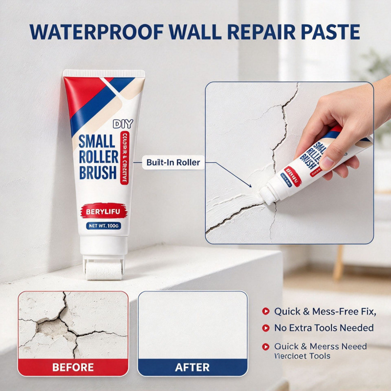 🥳2026 HOT SALE🥳💞50K+ SOLD! 🧱🖌️ 50% OFF! Waterproof Wall Repair Paste with Roller – 300g DIY cream, quick fix cracks, stains & peeling. Safe & easy! 🏠✅  🥳2026 HOT SALE🥳💞50K+ SOLD! 🧱🖌️ 50% OFF! Waterproof Wall Repair Paste with Roller – 300g DIY 