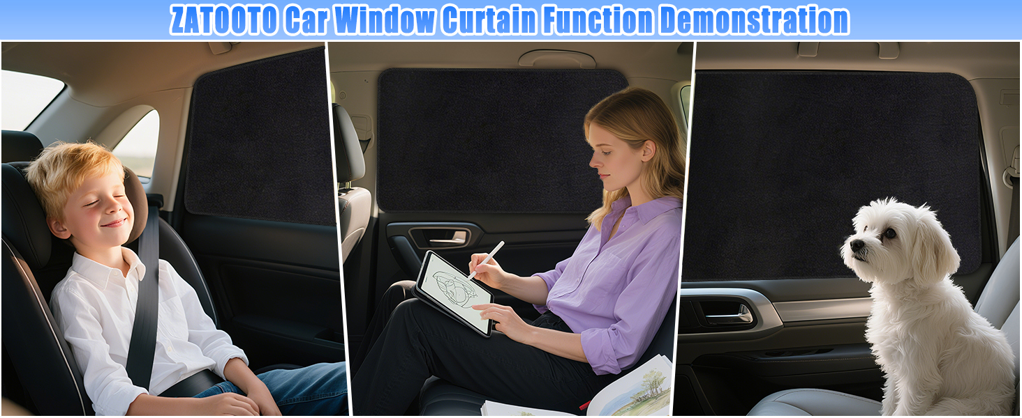 side automotive window sunshades