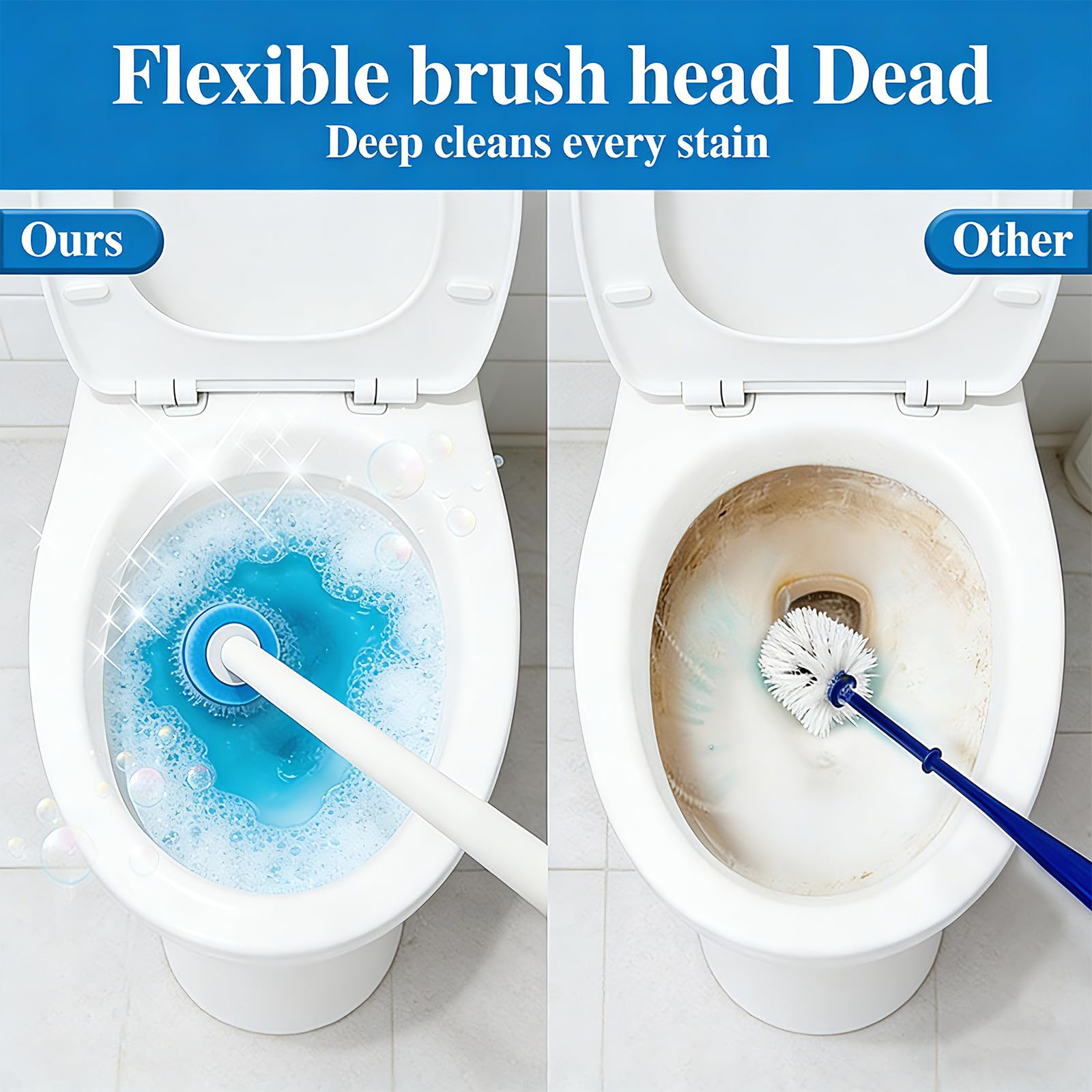 Disposable Toilet Brush System with 32 Refills