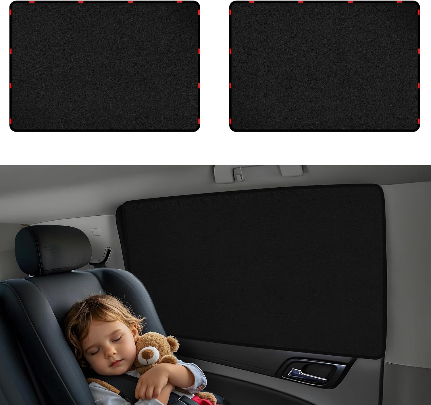 Car window sunshades - providing privacy, UV protection, and heat insulation for car windows and side windows, ideal for camping, travel, baby safety, and everyday use.