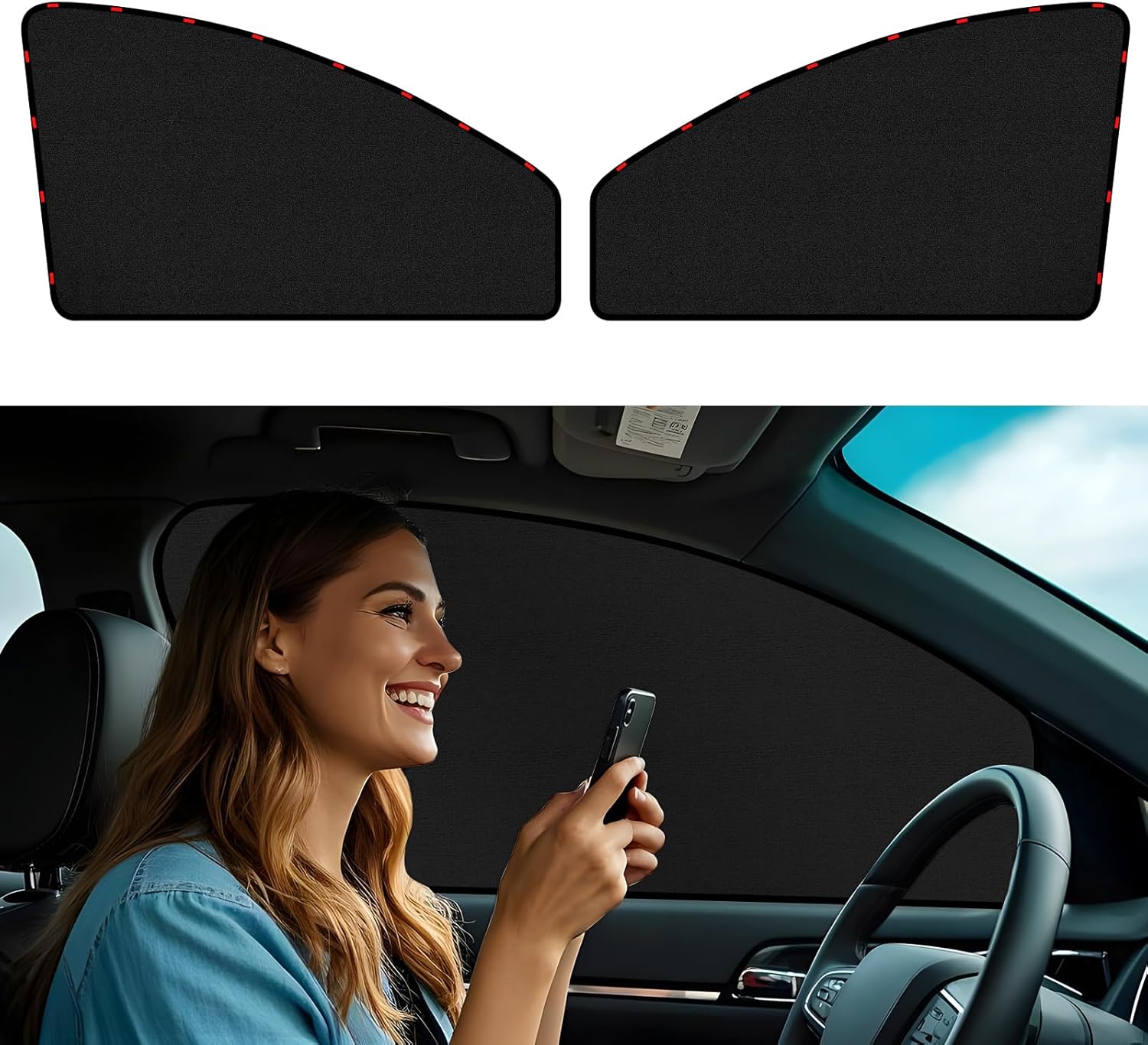 Car window sunshades - providing privacy, UV protection, and heat insulation for car windows and side windows, ideal for camping, travel, baby safety, and everyday use.