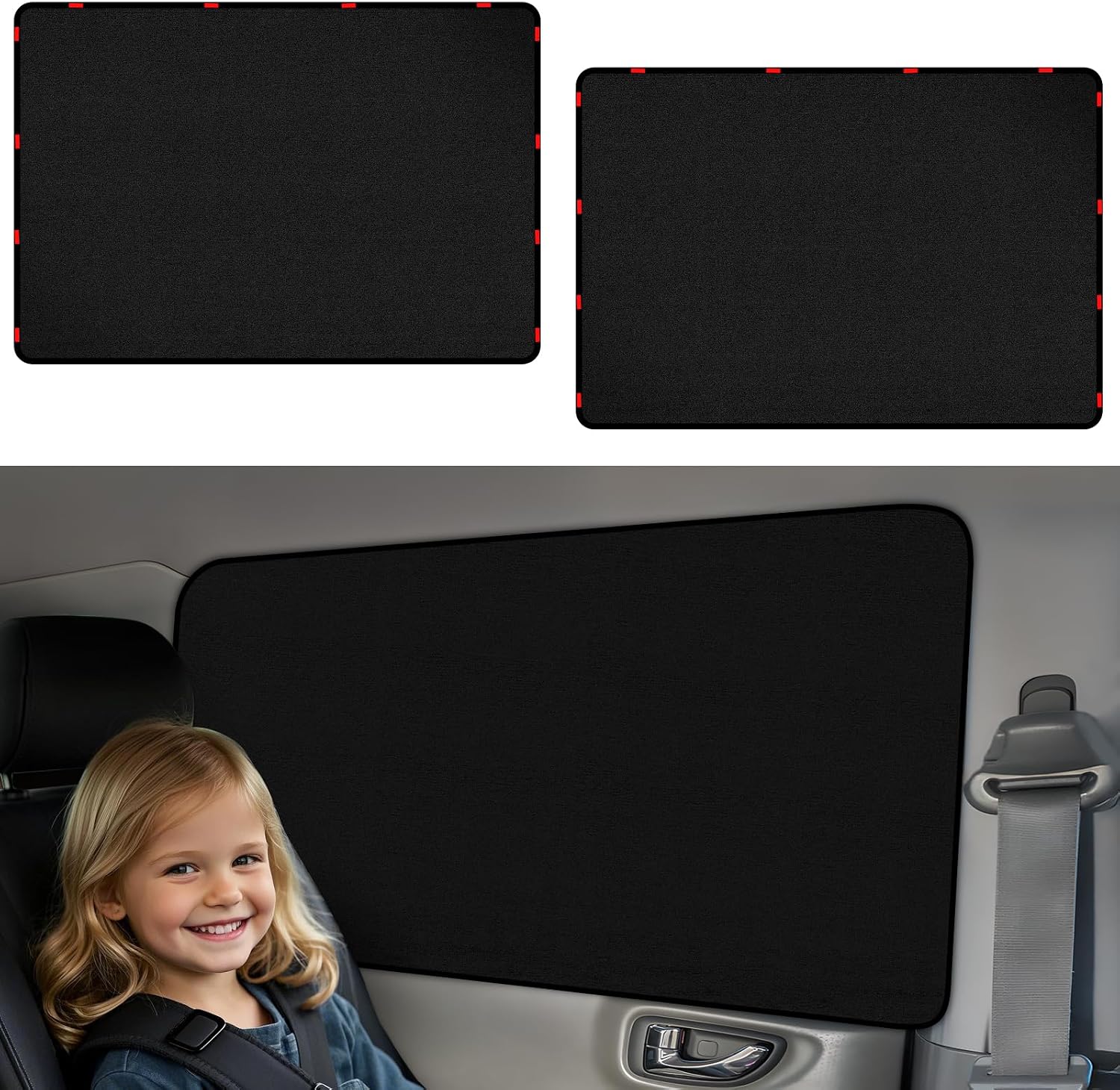 Car window sunshades - providing privacy, UV protection, and heat insulation for car windows and side windows, ideal for camping, travel, baby safety, and everyday use.
