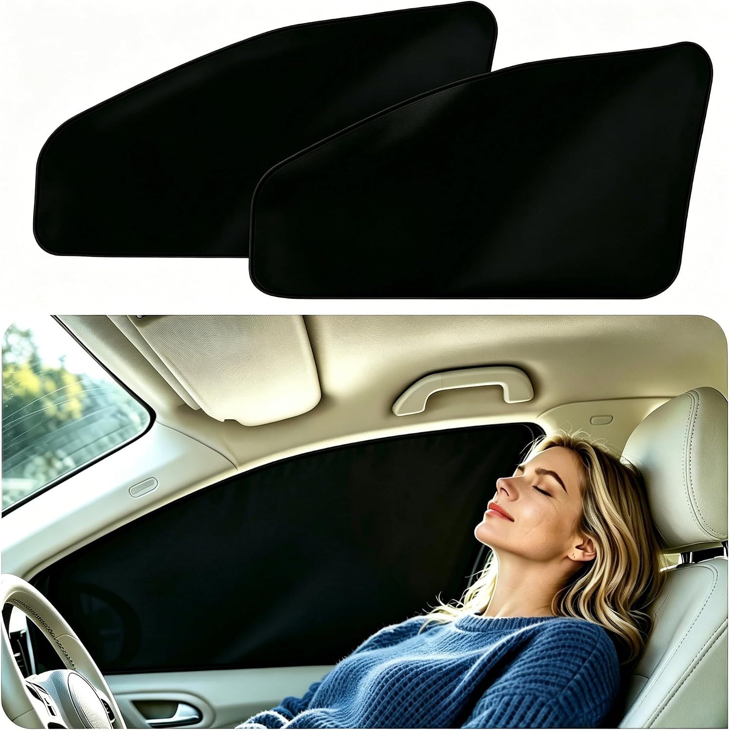 Car window sunshades - providing privacy, UV protection, and heat insulation for car windows and side windows, ideal for camping, travel, baby safety, and everyday use.