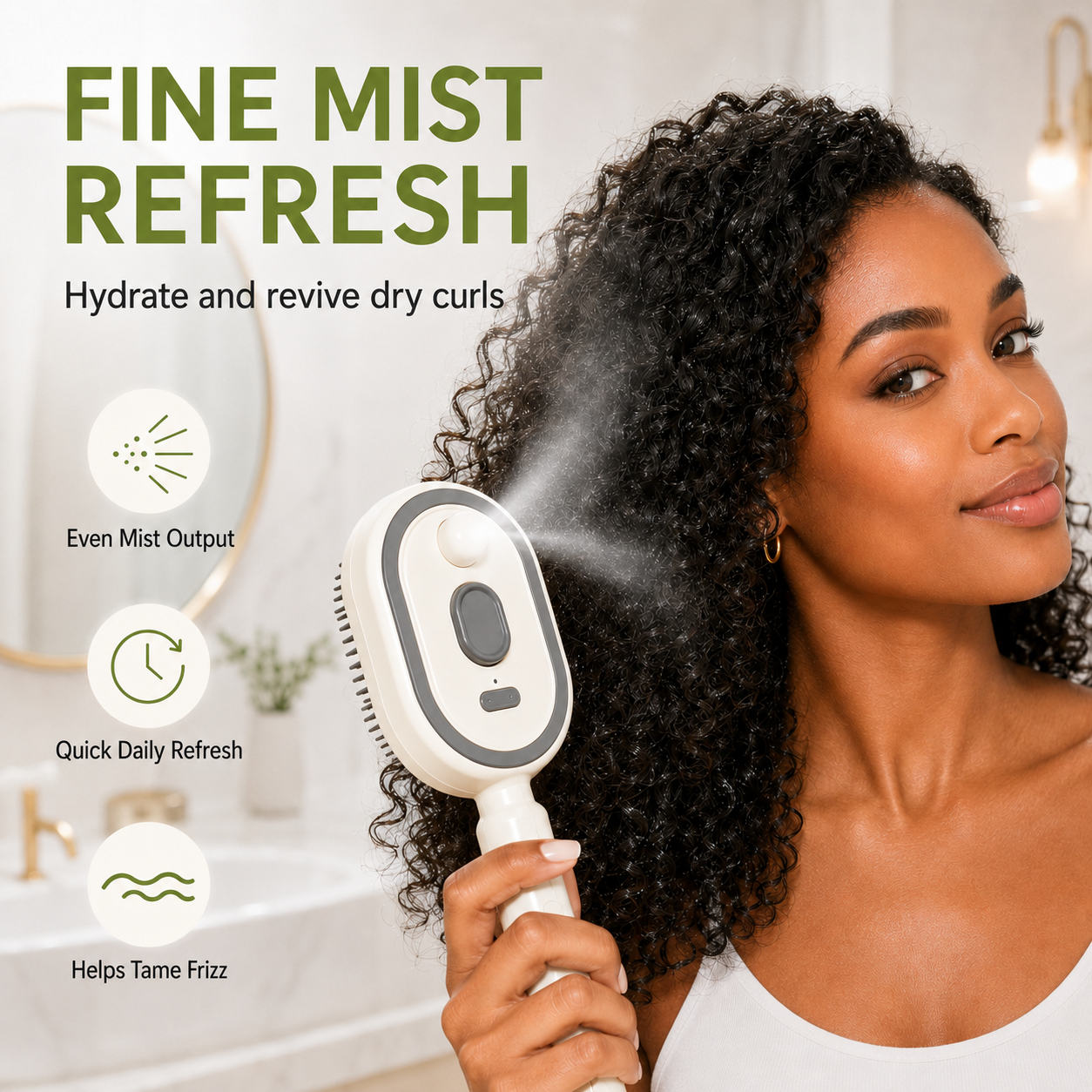 💫SAVE 50% NOW🪮✨Steam Mist Straightening Comb – Easy Salon-Like Hair