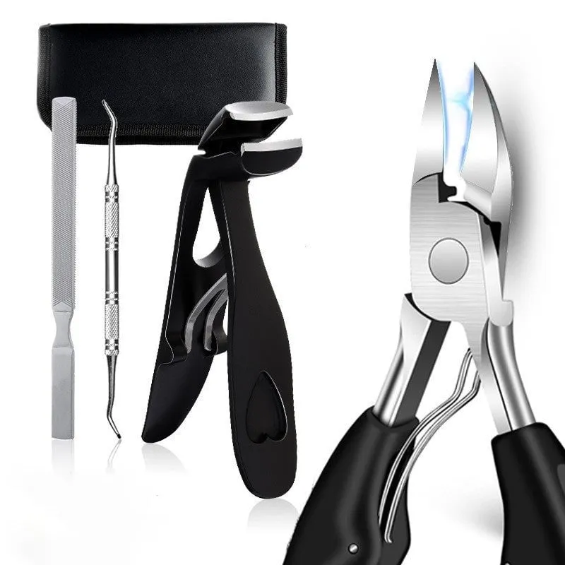 WIDE-OPENING POWDERSTEEL NAIL CLIPPER EFFORTLESS TRIMMING, COMFORTABLE NAIL CARE