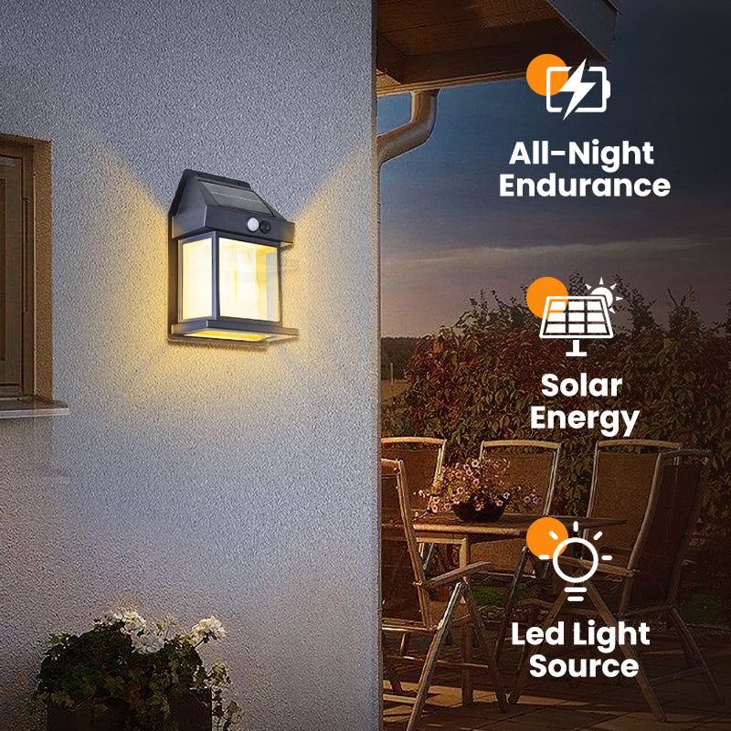 🎁50% OFF! &Buy two- Get free shipping💡 SOLAR WALL LIGHT - Motion Sensor & Weatherproof, Automatic Dusk to Dawn Operation, Easy Installation for Garden and Pathway 🌟🛒