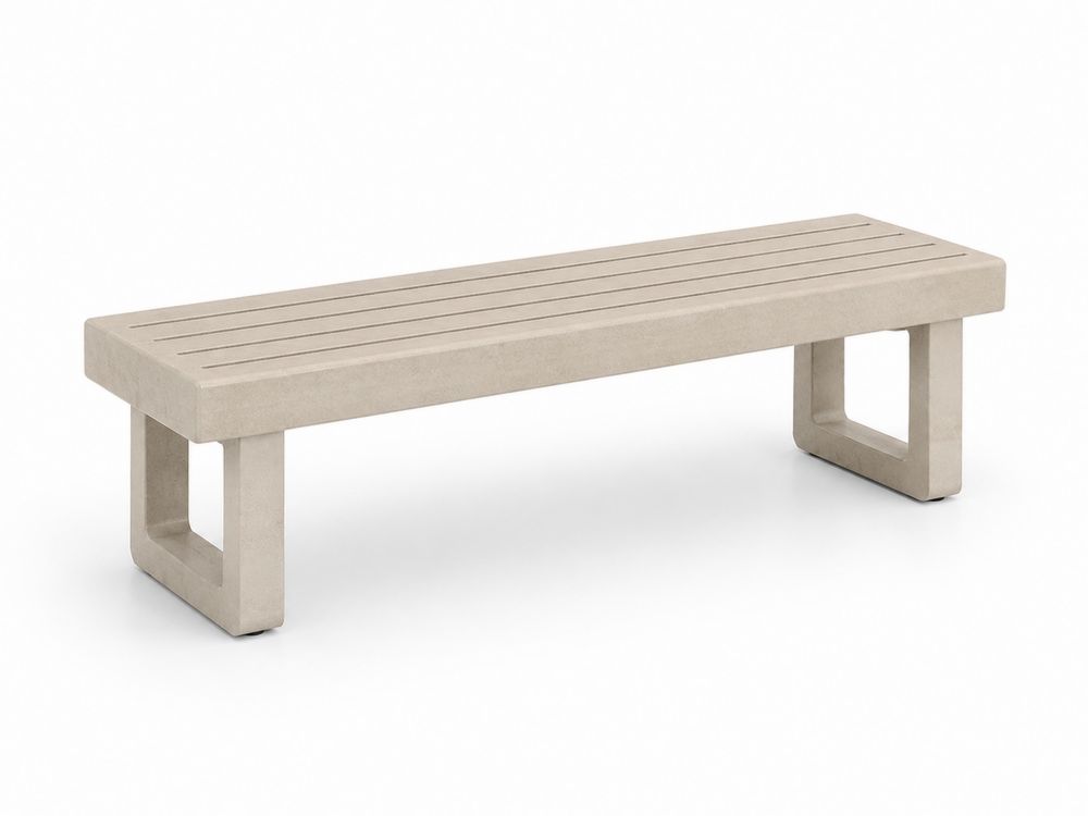 Ławka z betonu zbrojonego 150x40x45 cm Jasnoszary