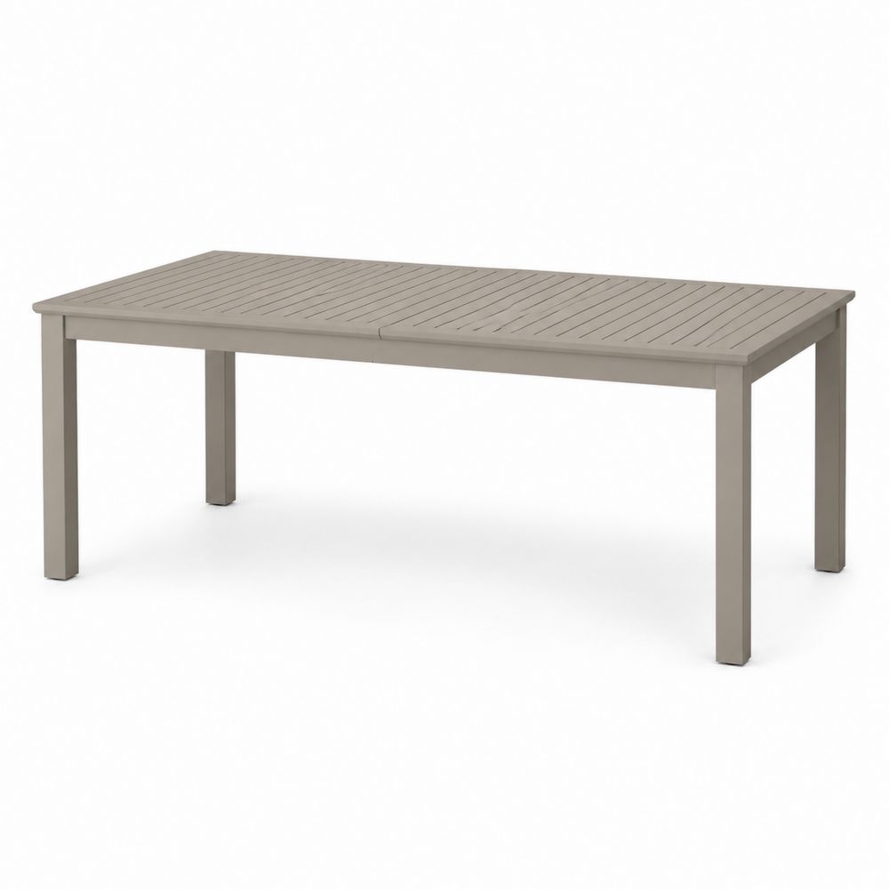 Stół ogrodowy prostokątny aluminium szary 200 cm