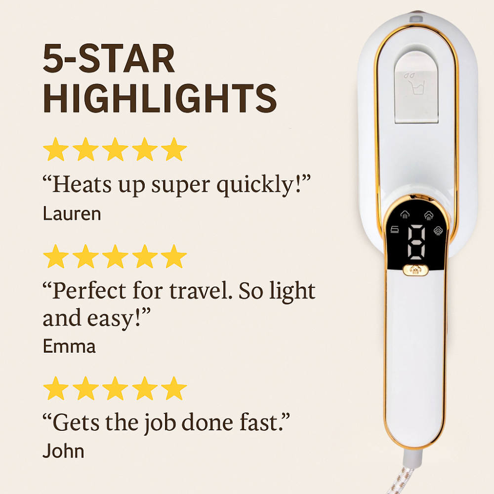 Portable Steam Iron - Dual Use - 1300W