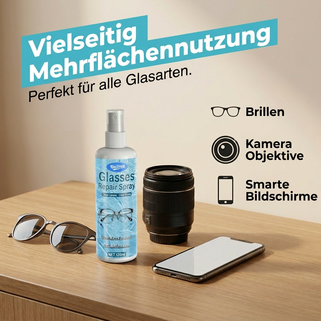 👓Professionelles Spray zur Reparatur von Kratzern auf Objektiven