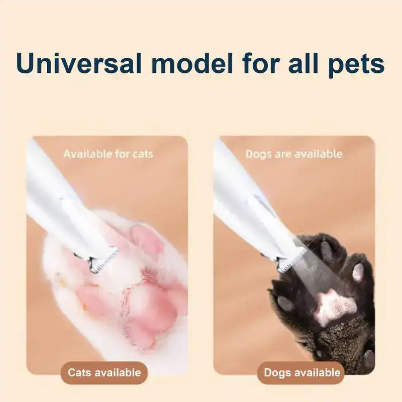 ✂️🐾 Präziser Tierhaarschneider – Sichere Fellpflege für Pfoten, Augenpartie und Schwanz mit LED-Licht