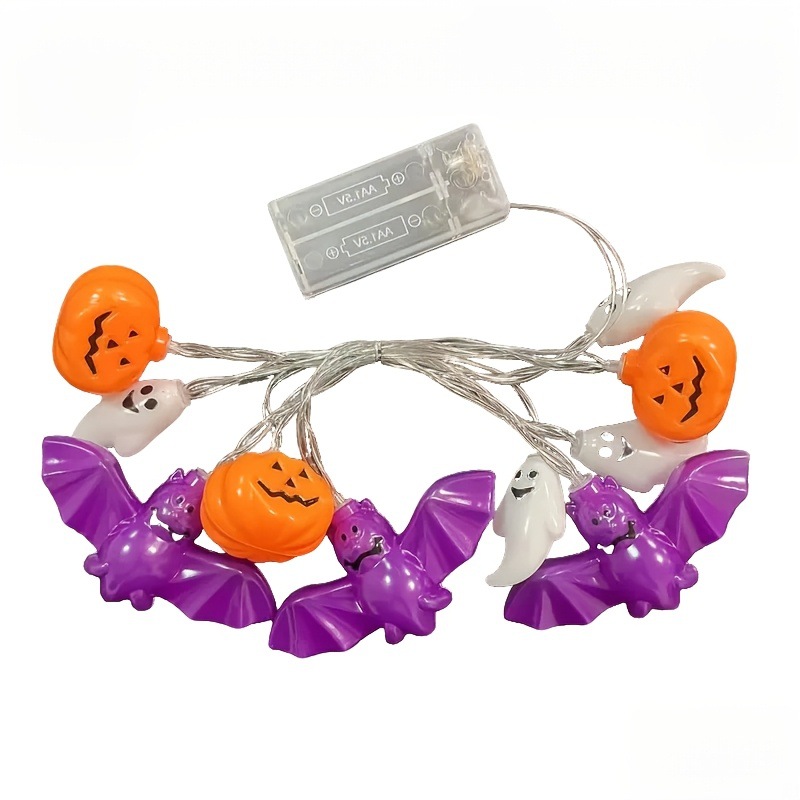 Halloween LED Bat Lantern Decoration – Spooky Hanging Light String with Battery Power for Party, Home & Outdoor Decor
