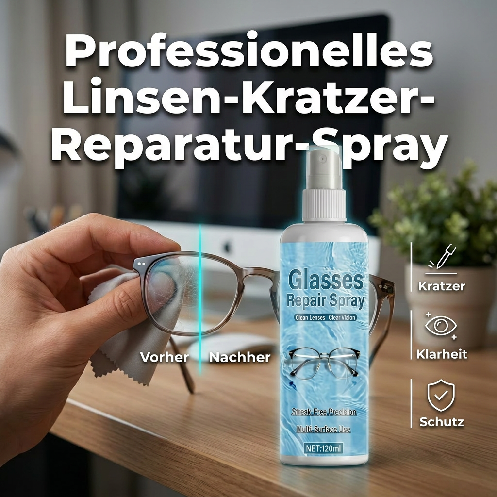 👓Professionelles Spray zur Reparatur von Kratzern auf Objektiven