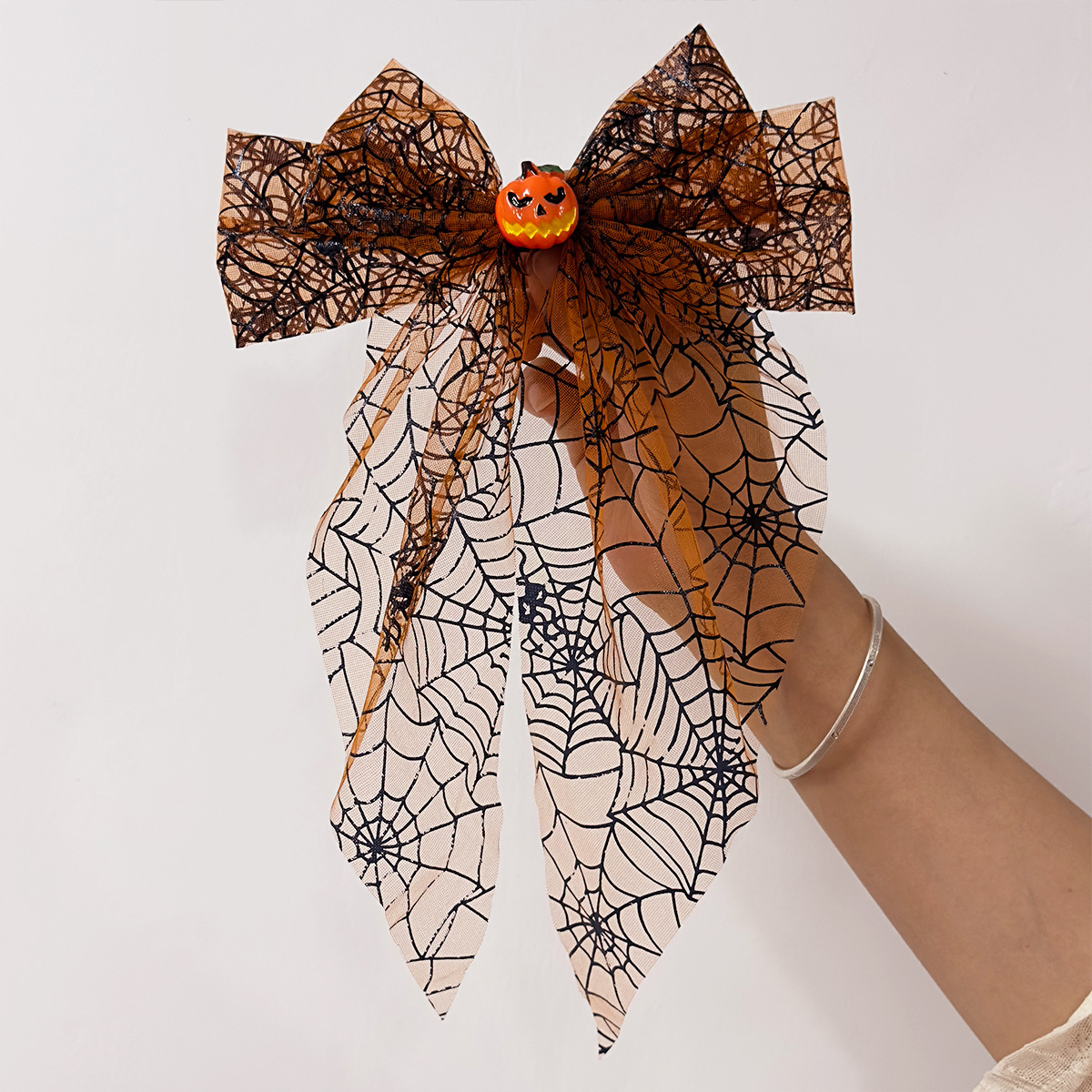 The Spooky-Chic Hair Accessory Everyone Will Notice -Your Halloween Hair Needs This Spiderweb Bow 🎀 view 3