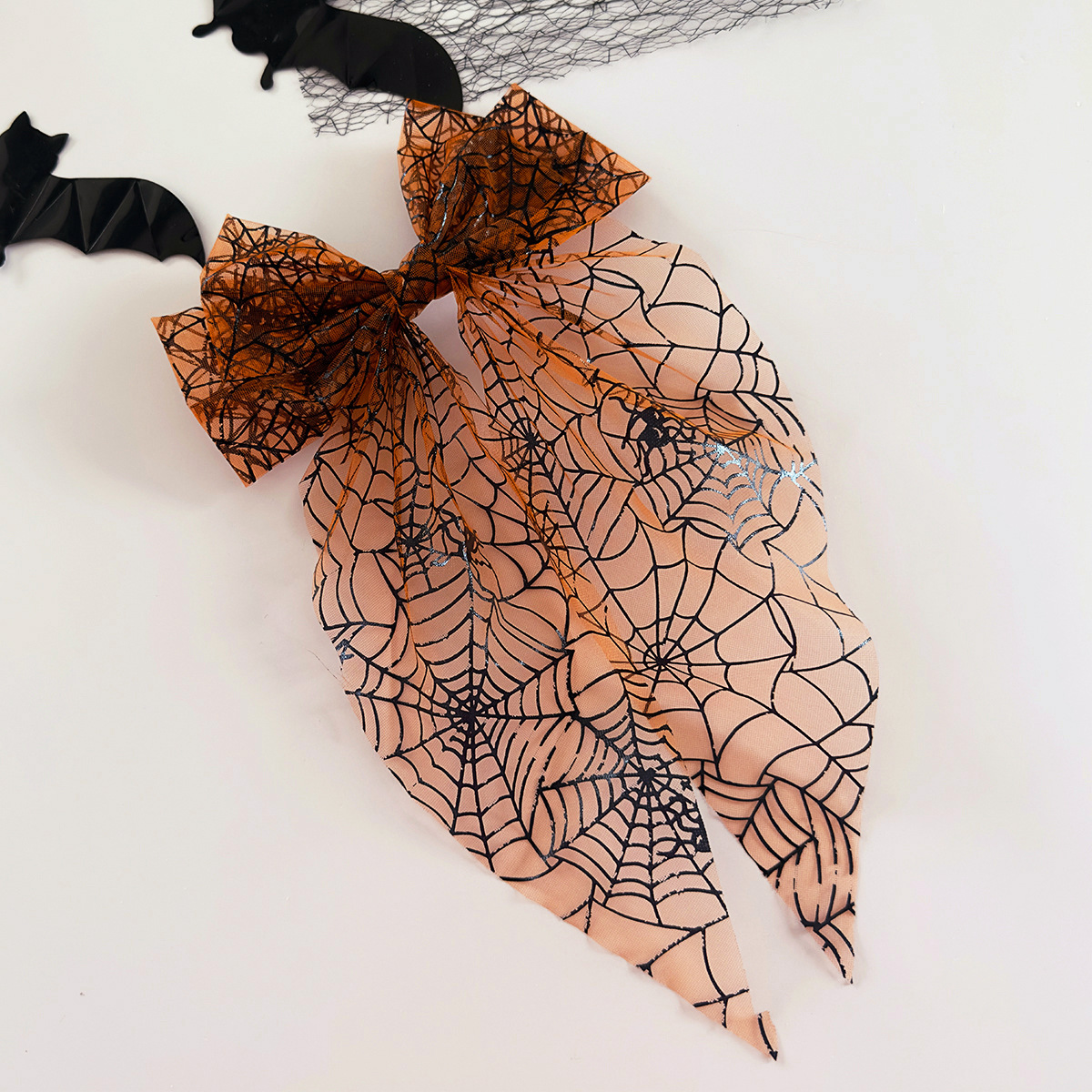 The Spooky-Chic Hair Accessory Everyone Will Notice -Your Halloween Hair Needs This Spiderweb Bow 🎀 view 4