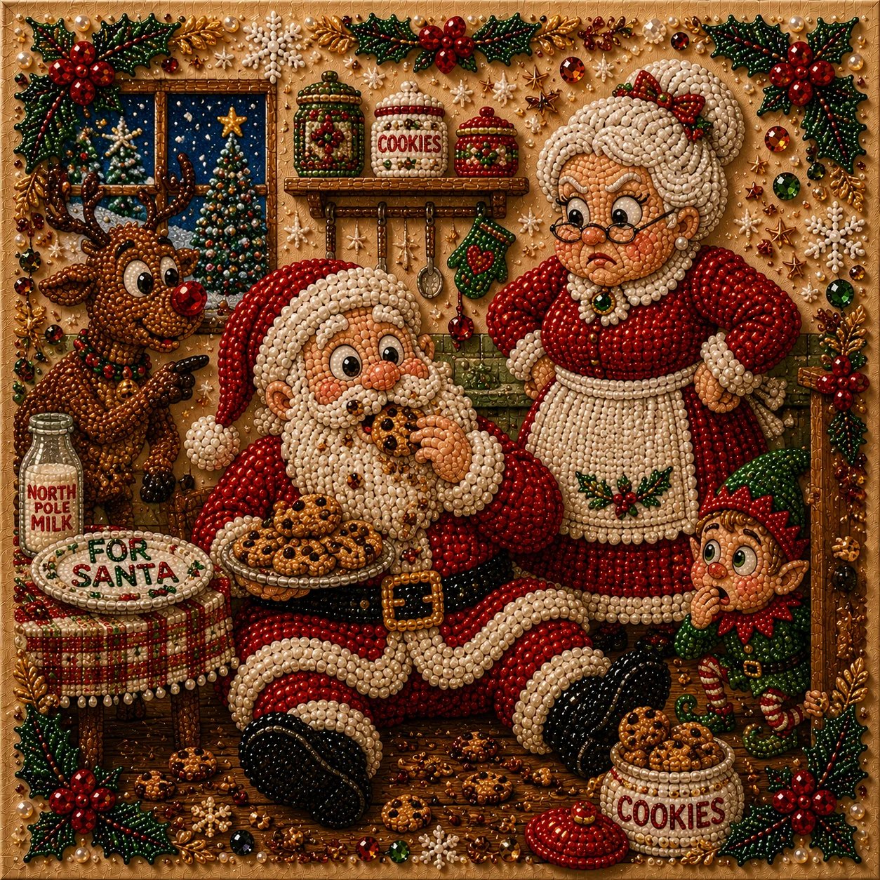🎄 LAST DAY 49% OFF🧘 Relaxing & Beginner-Friendly🎄 Premium 3D Pearl Christmas Art Kit – ✨Relaxing DIY Craft to Create Stunning Christmas Artwork