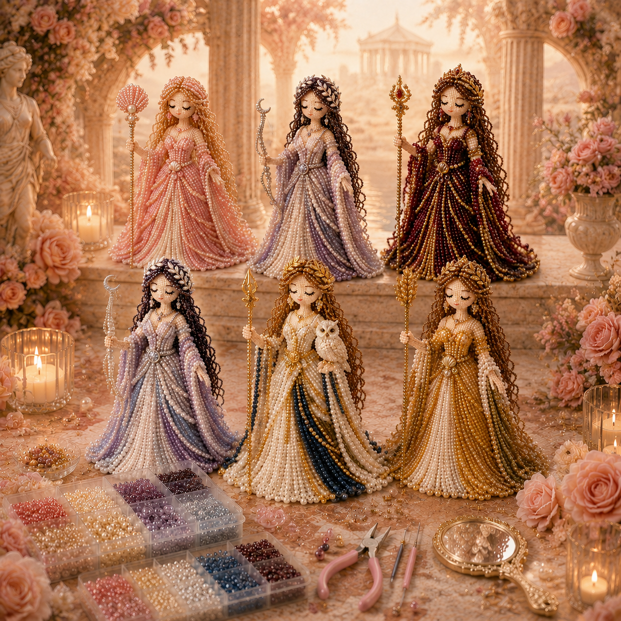 Divine Beaded Goddess Kit 👑✨ – Craft a Stunning 3D Goddess with Elegant Beaded Details and Timeless Display Appeal