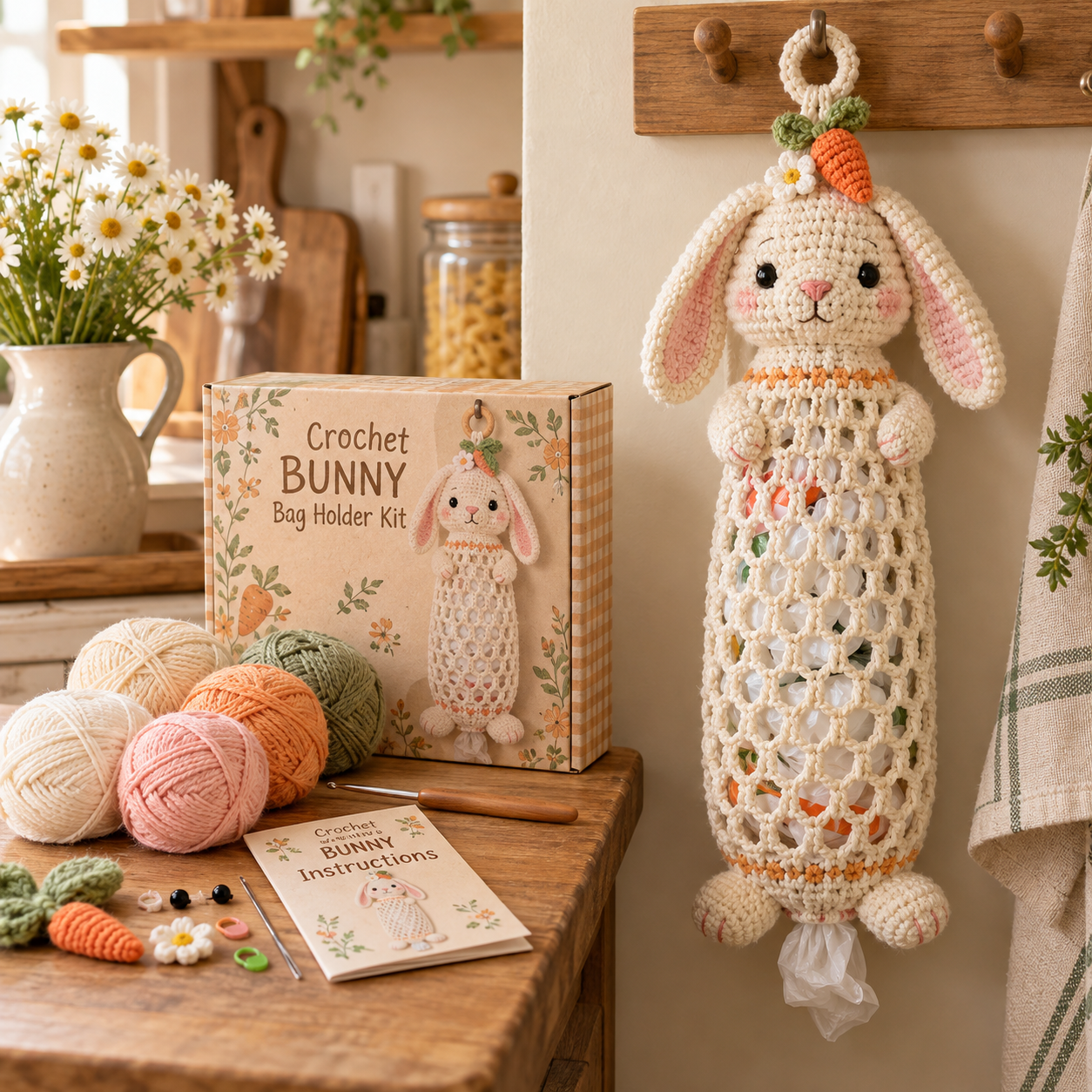 🔥LAST DAY 49% OFF  — Crochet Animal Bag Holder DIY Kit | 11 Adorable Designs