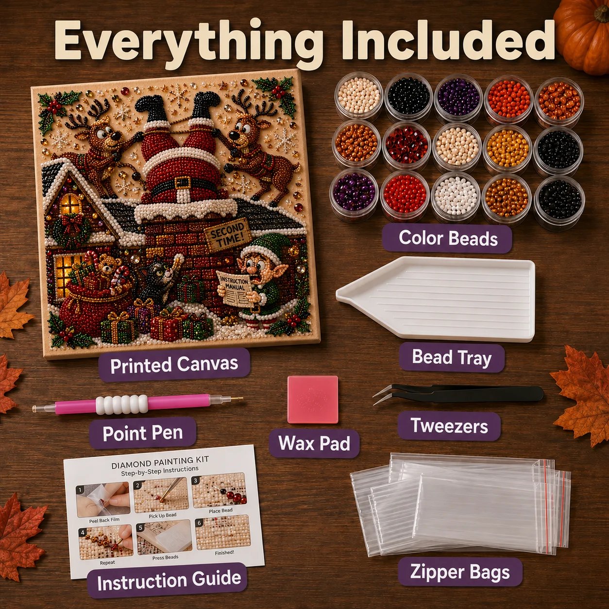 🎄 LAST DAY 49% OFF🧘 Relaxing & Beginner-Friendly🎄 Premium 3D Pearl Christmas Art Kit – ✨Relaxing DIY Craft to Create Stunning Christmas Artwork