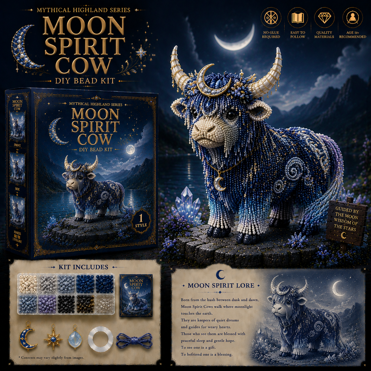 🔥Last Day BUY 3 GET 1 FREE🐮 Mythical Highland DIY Bead Kit Collection