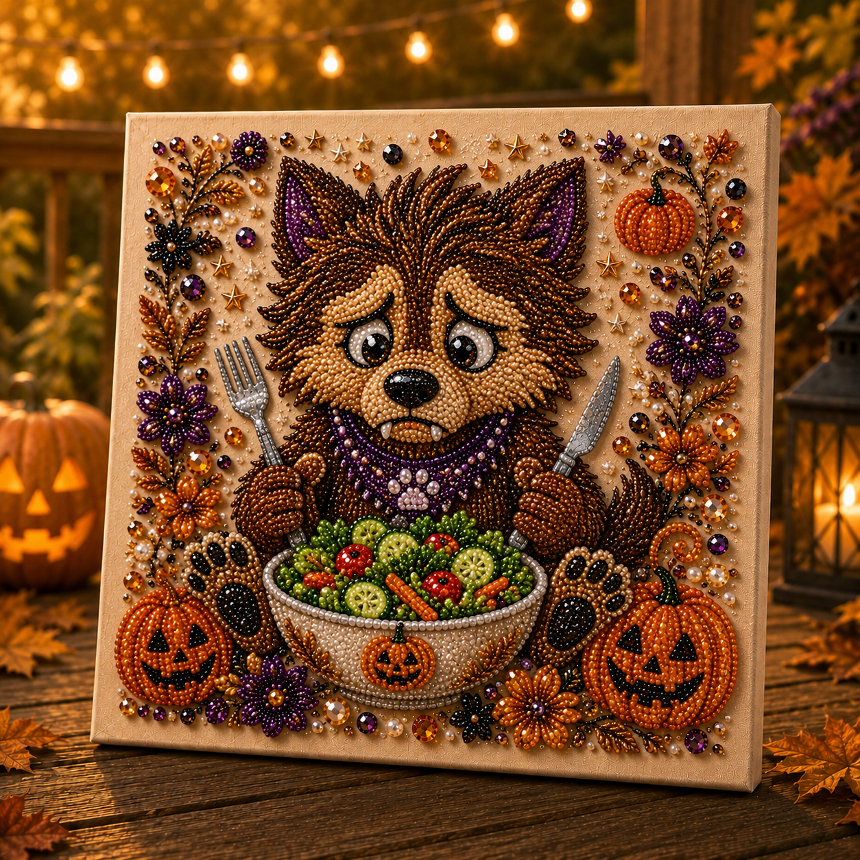 🎃 Absurd Halloween Moments Pearl Art Kit 👻🎃 – Spooky‑Cute DIY Beaded Wall Art