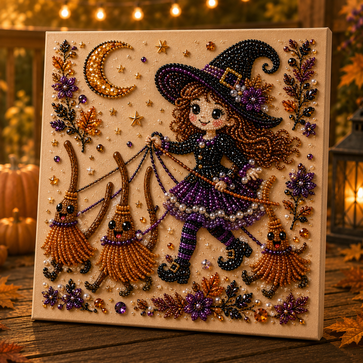 🎃 Absurd Halloween Moments Pearl Art Kit 👻🎃 – Spooky‑Cute DIY Beaded Wall Art