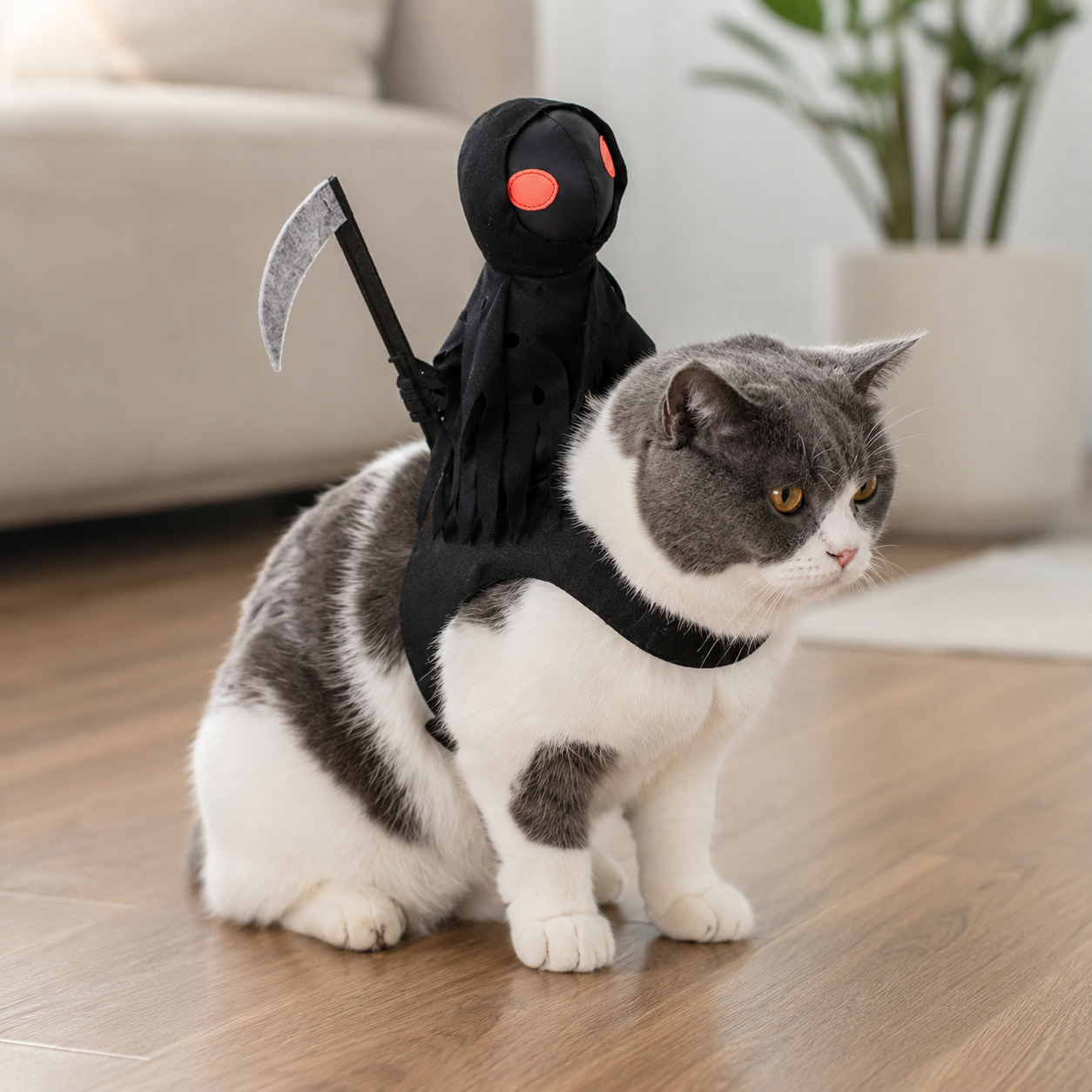 Dark Harvest Knight Transformation Pet Costume - One Tiny Rider. A Whole Lot of Howls. view 7