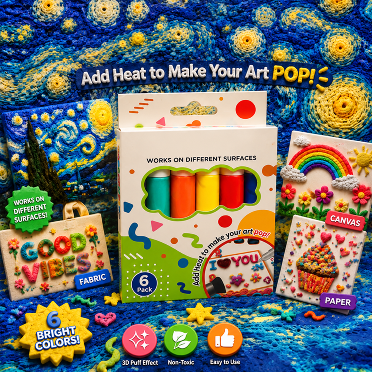 🖍️3D Relief Art Pen – Turn Flat Drawings Into Touchable 3D Art🪄