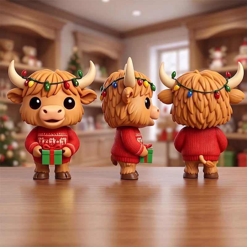 Highland Cow Advent Calendar 2027 | Cute Highland Cow Mini Figurines Advent Box view 6