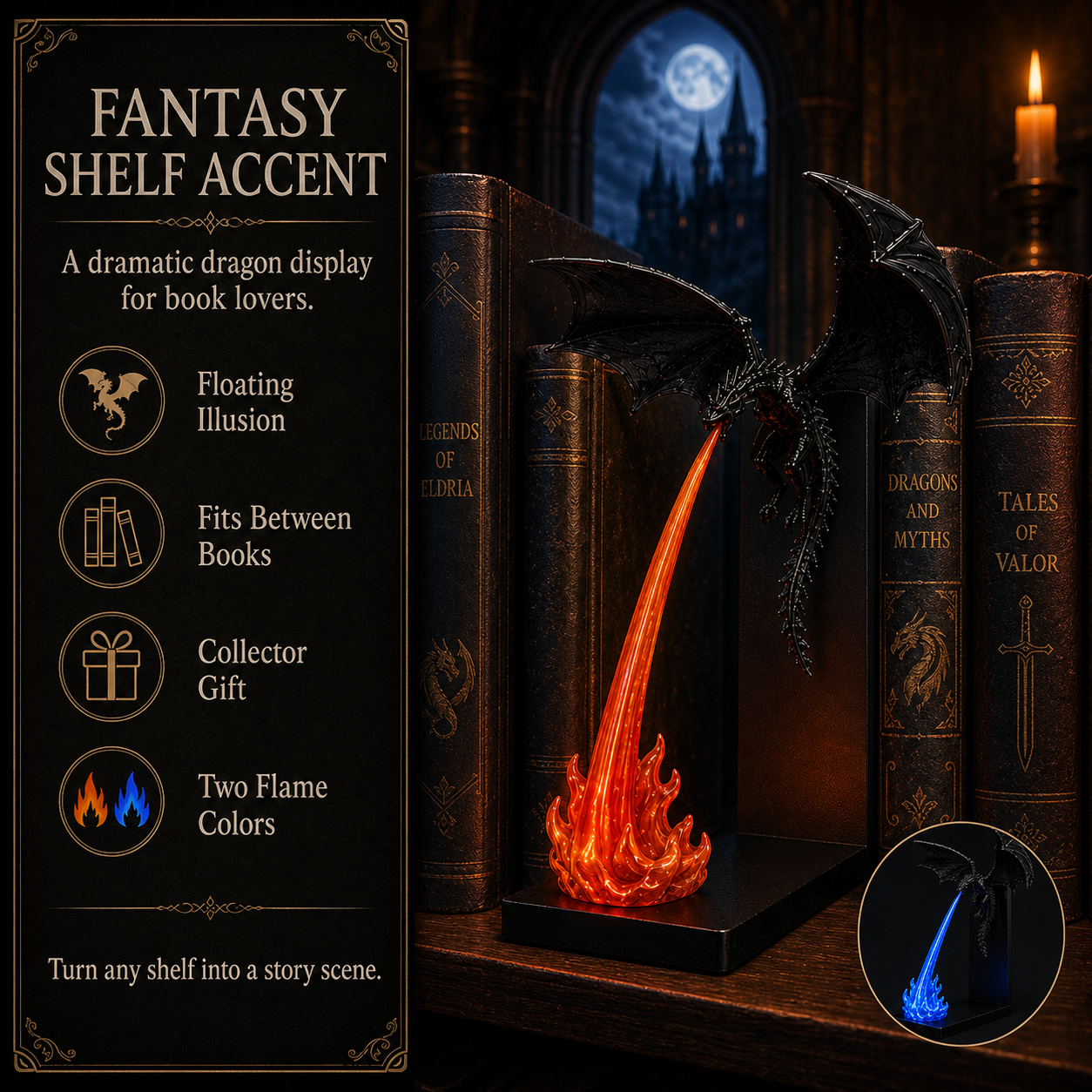 HOTDragon Flame Book Nook view 5