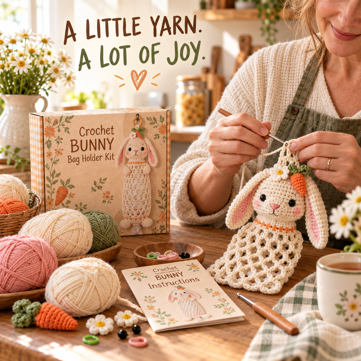 🔥LAST DAY 49% OFF  — Crochet Animal Bag Holder DIY Kit | 11 Adorable Designs