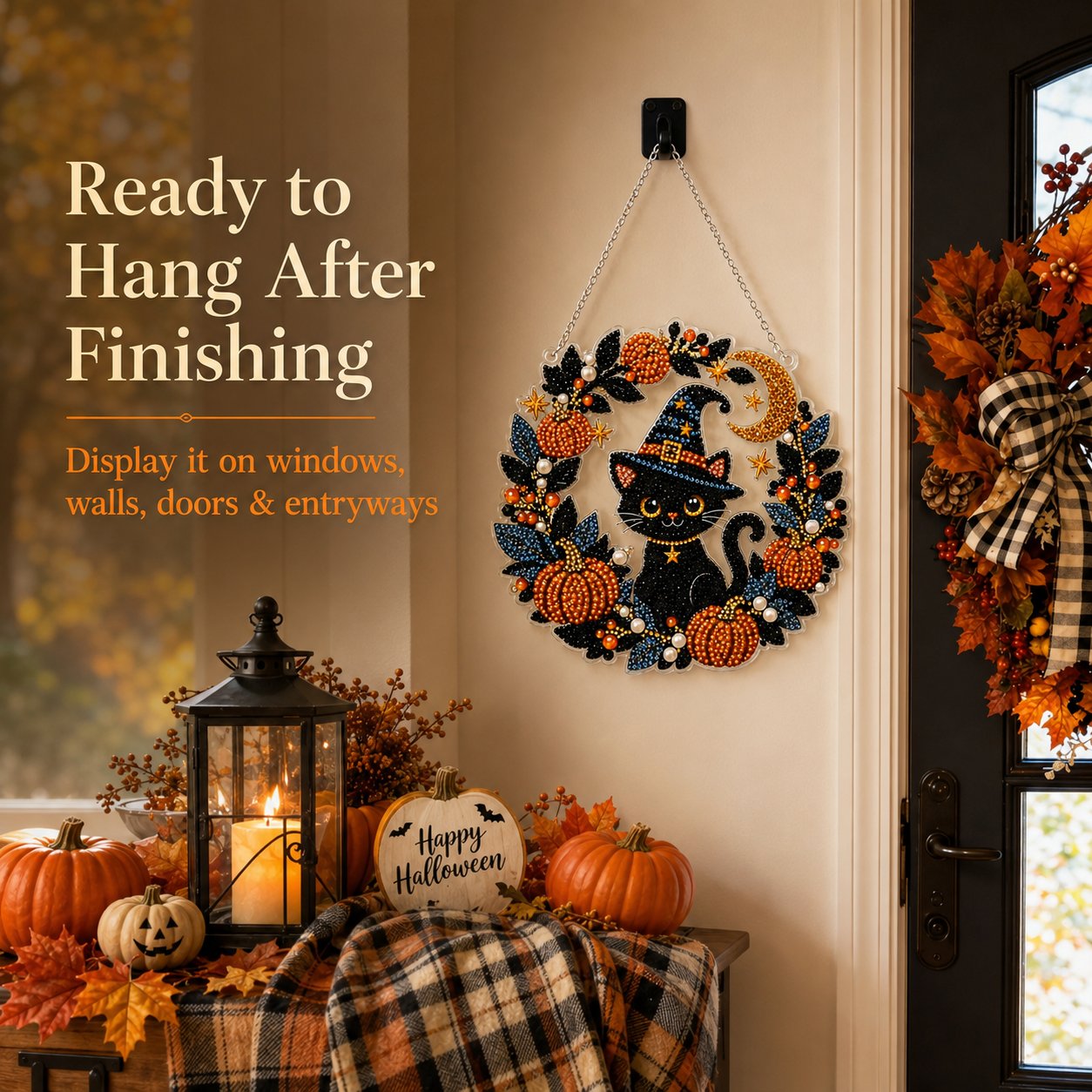 🔥LAST DAY 50% OFF - 👻✨ DIY Spooky Hanging Ornament Kit | Cute Handmade Decor for Holidays, Parties & Home Displays