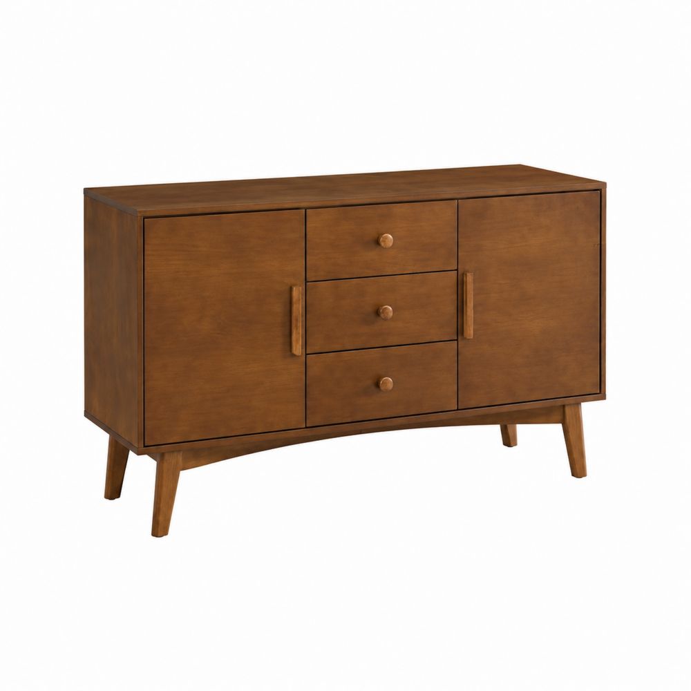 Massivholz Sideboard mit Schubladen und Türen, Eiche, 120cm x 40cm x 75cm