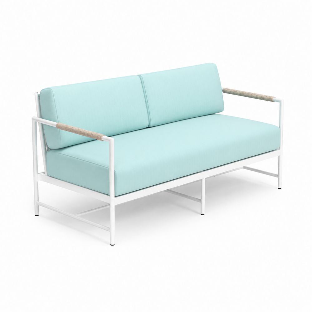 Sofa mit Metallrahmen und Polsterung in Mint