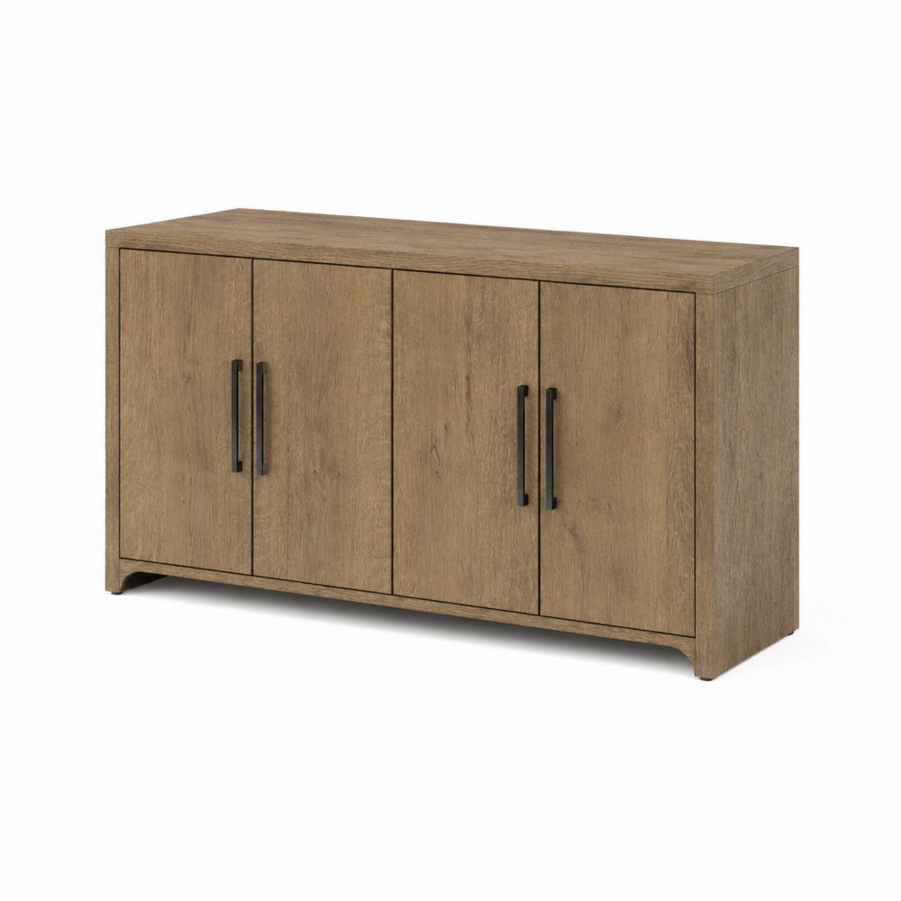 Buffetschrank 4-Türig Holzwerkstoff Eiche