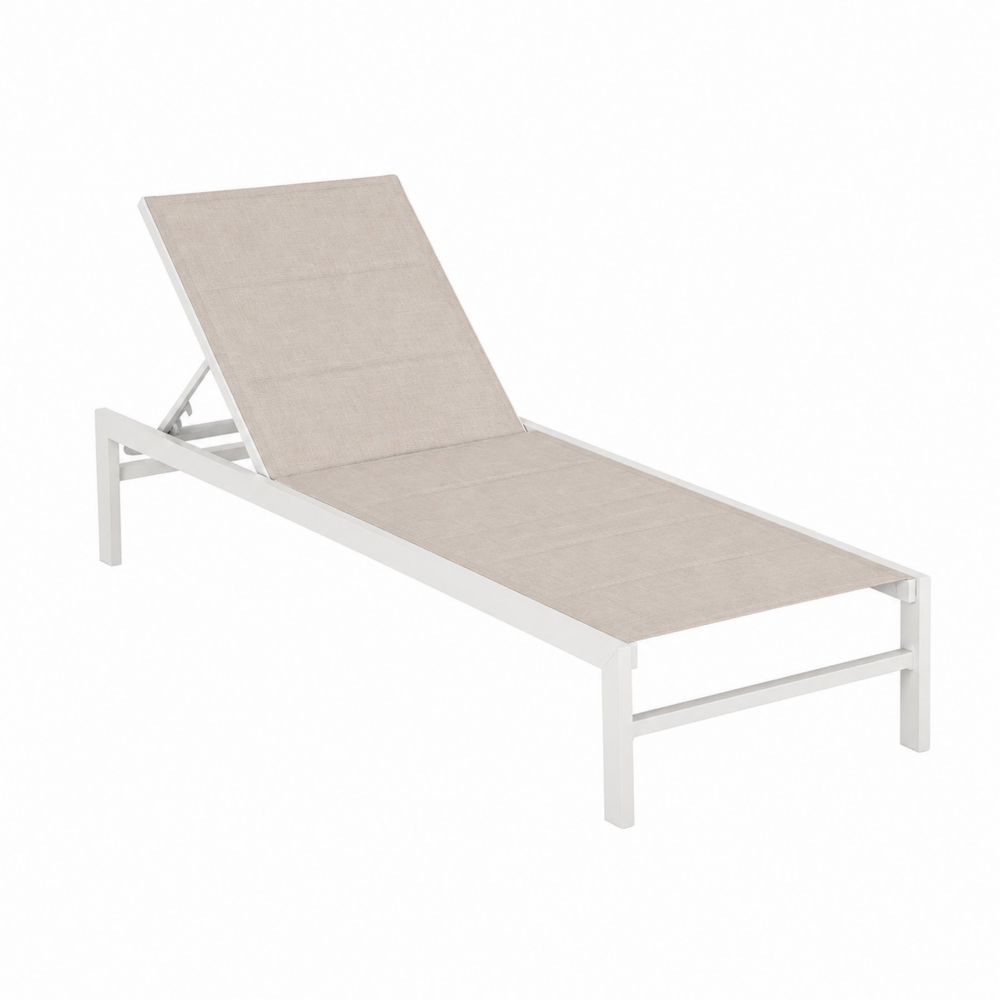 Outdoor-Lounge-Liege Aluminium Polyester Beige