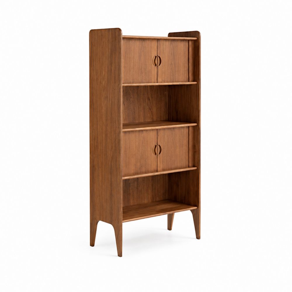 Bücherregal Holz 180x80x30cm Nussbaum