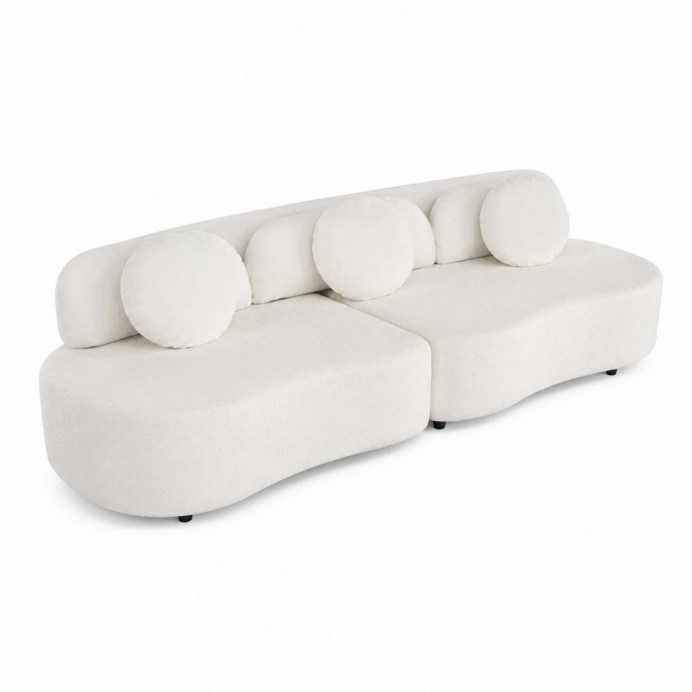 Modulares Sofa-Set 2-teilig Bouclé Beige