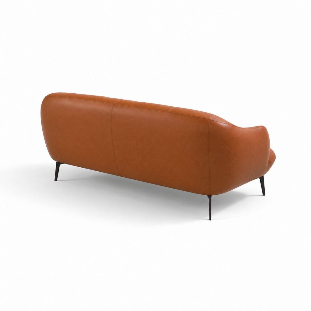 3-Sitzer Sofa Leder Braun 210 cm
