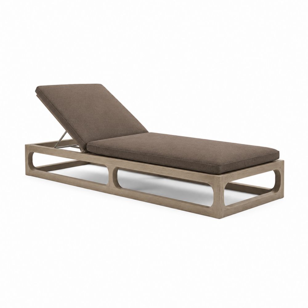 Aluminium Outdoor-Lounge Relaxliege 200x70 cm Taupe