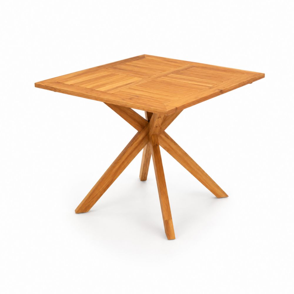 Quadratischer Teakholz-Tisch 90x90x75 cm
