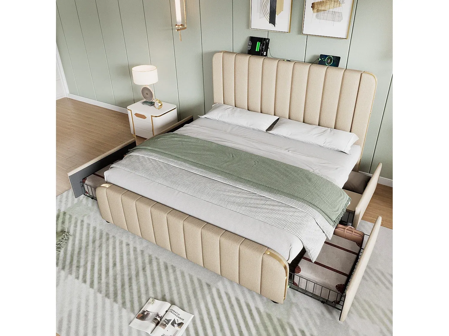 Schlafzimmer,Bereich Bett,Bettrahmen-LIVELUNO