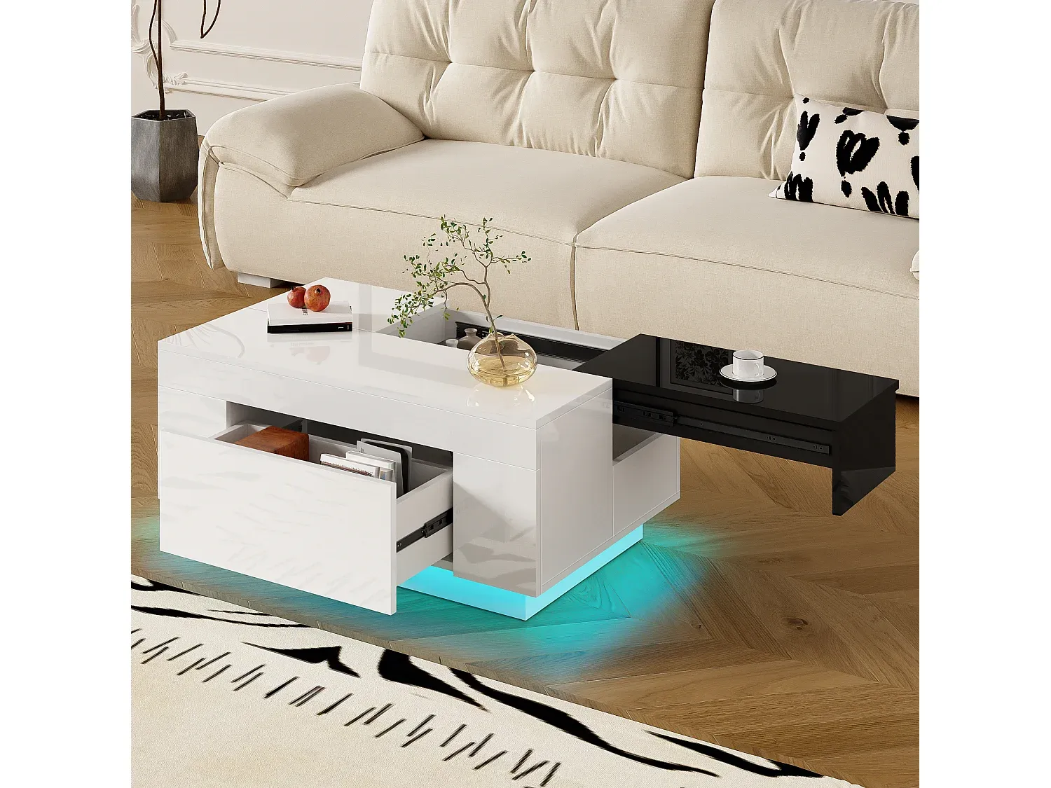 Wohnzimmer und Flur,Wohnzimmermöbel,Couchttisch nicht ausziehbar-LIVELUNO