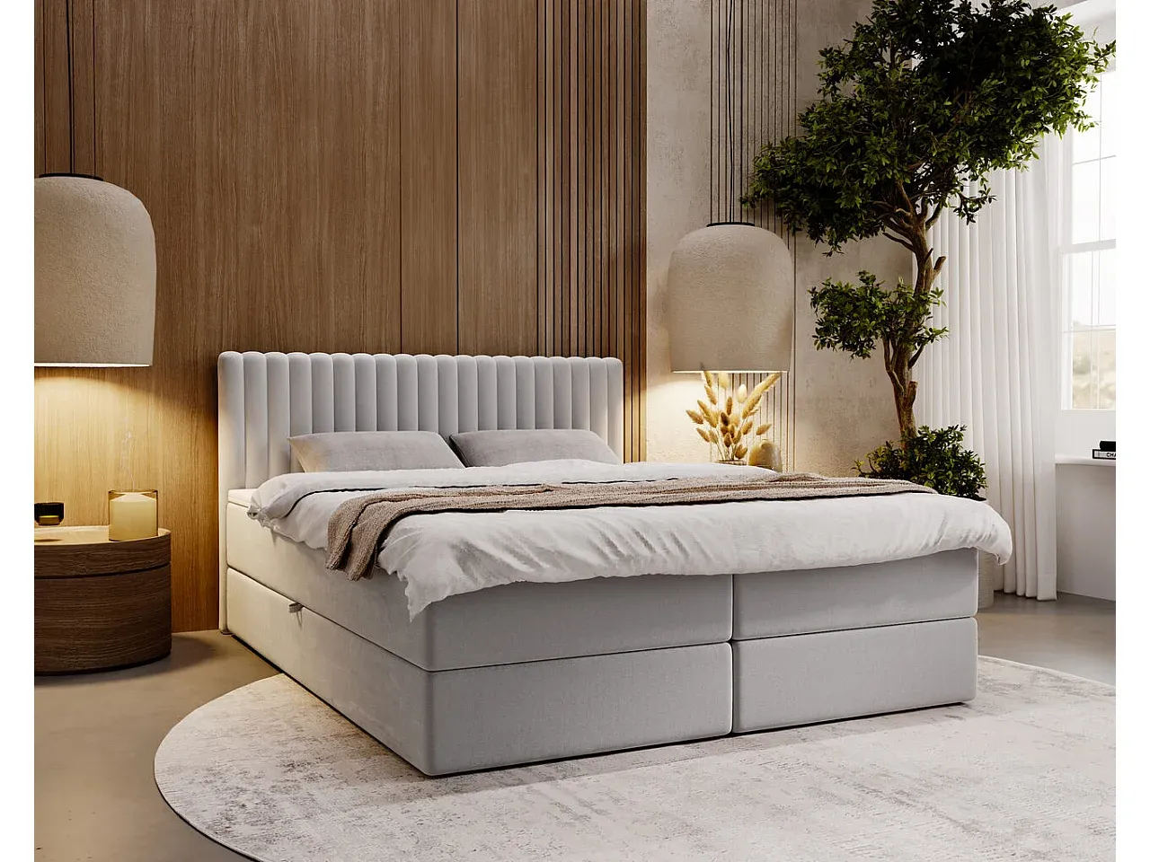 Schlafzimmer,Bereich Bett,Bett mit Bettkasten-LIVELUNO
