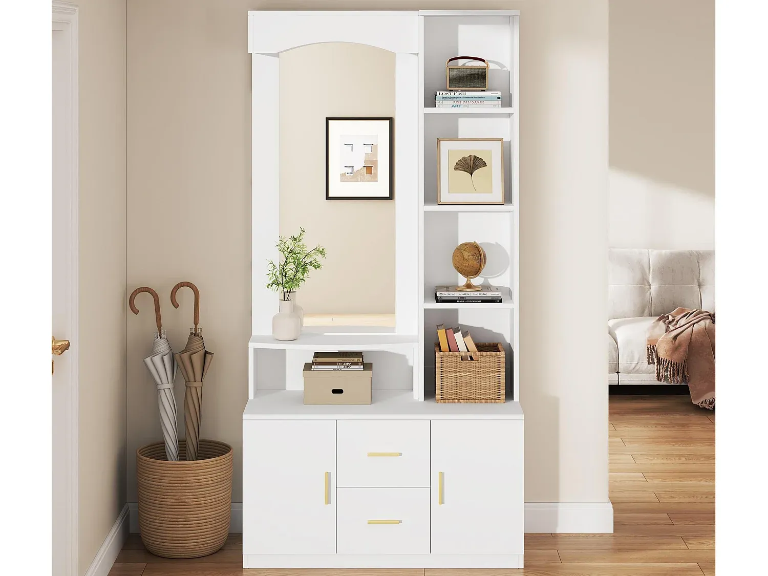 Wohnzimmer und Flur,Bereich Flurmöbel und Ordnungshelfer,Garderobe-LIVELUNO