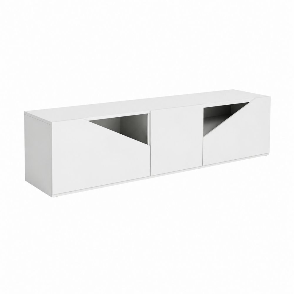 Weiße TV-Bank MDF 180x40x35 cm