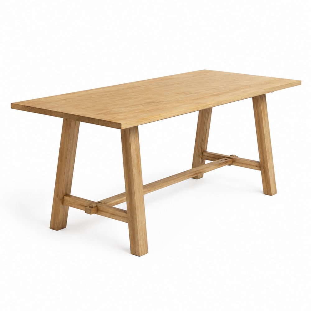 Rechteckiger Eichen-Esstisch 200x90 cm Natur
