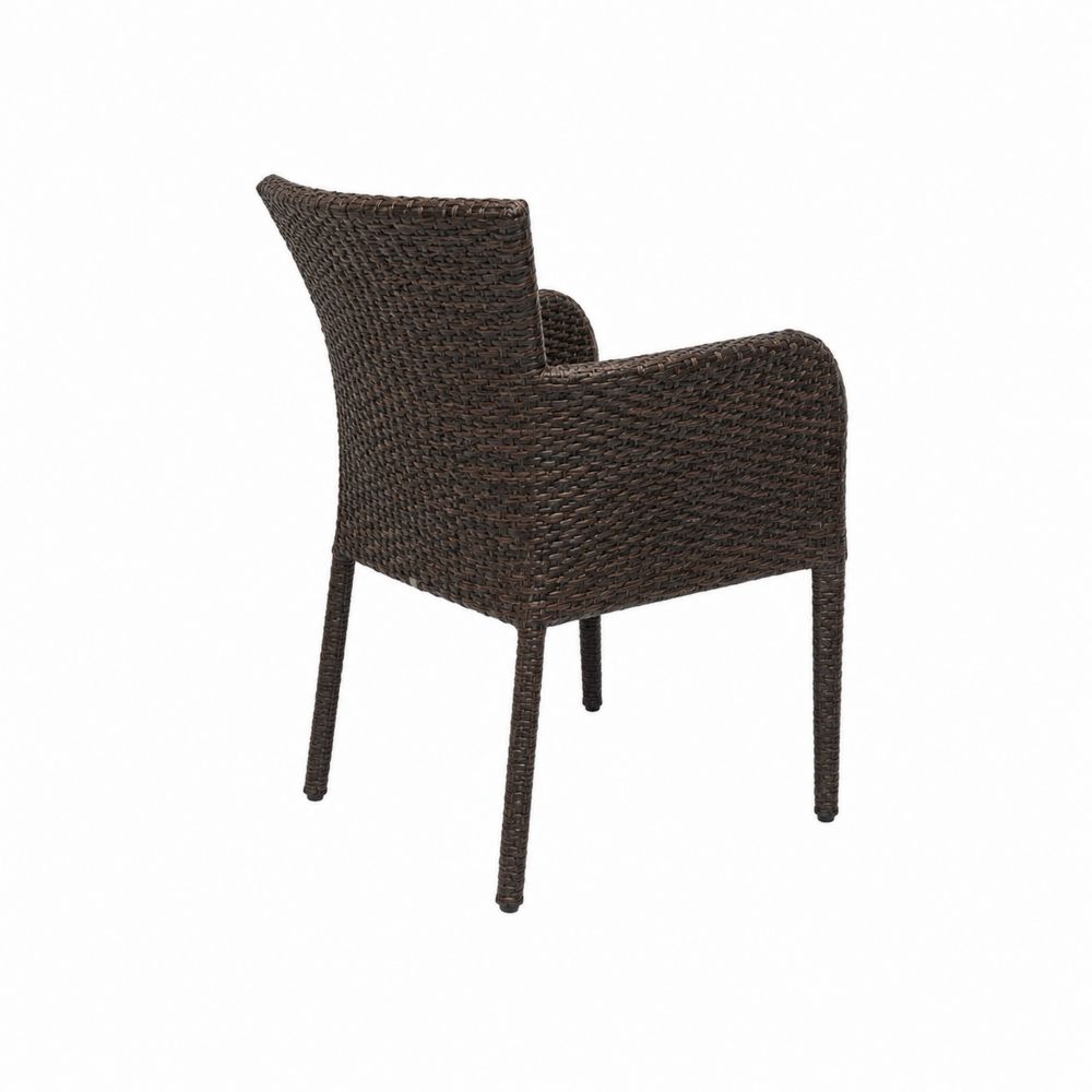 Outdoor-Stuhl Polyethylen-Geflecht Stahlrahmen Braun