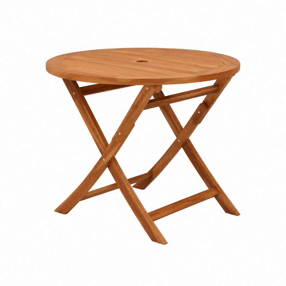 Runder Klapptisch aus Akazienholz 80 cm