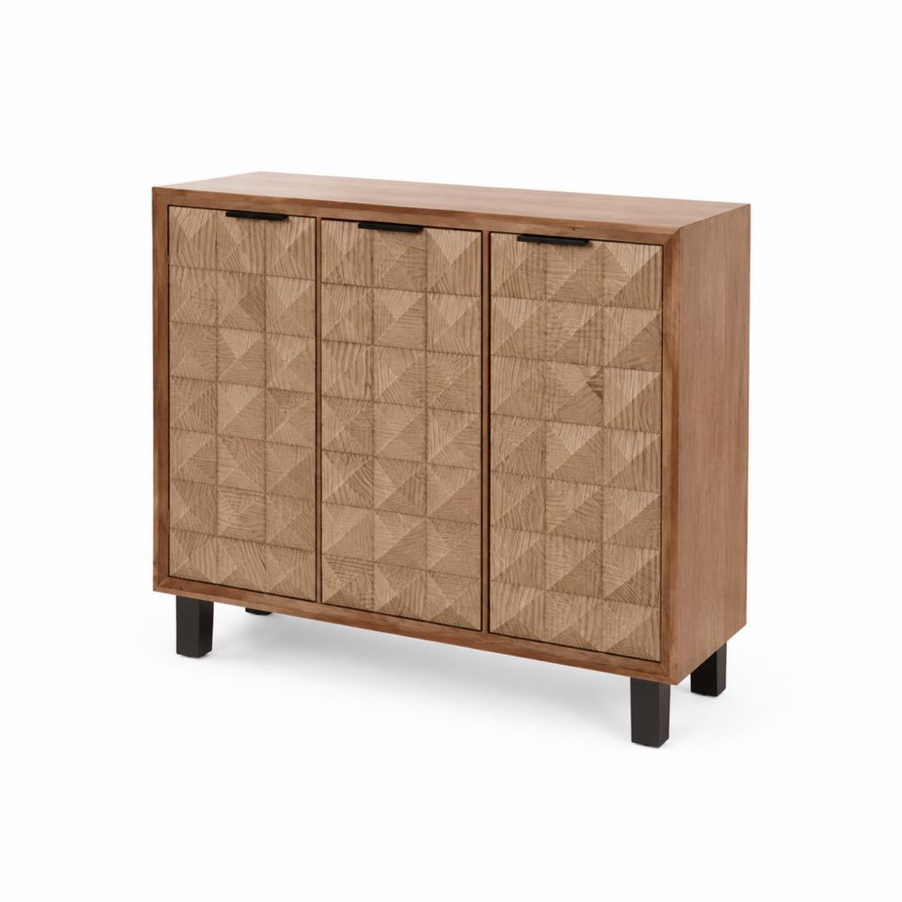 Sideboard aus Eichenholz mit geometrischen Mustern 120x85x35 cm